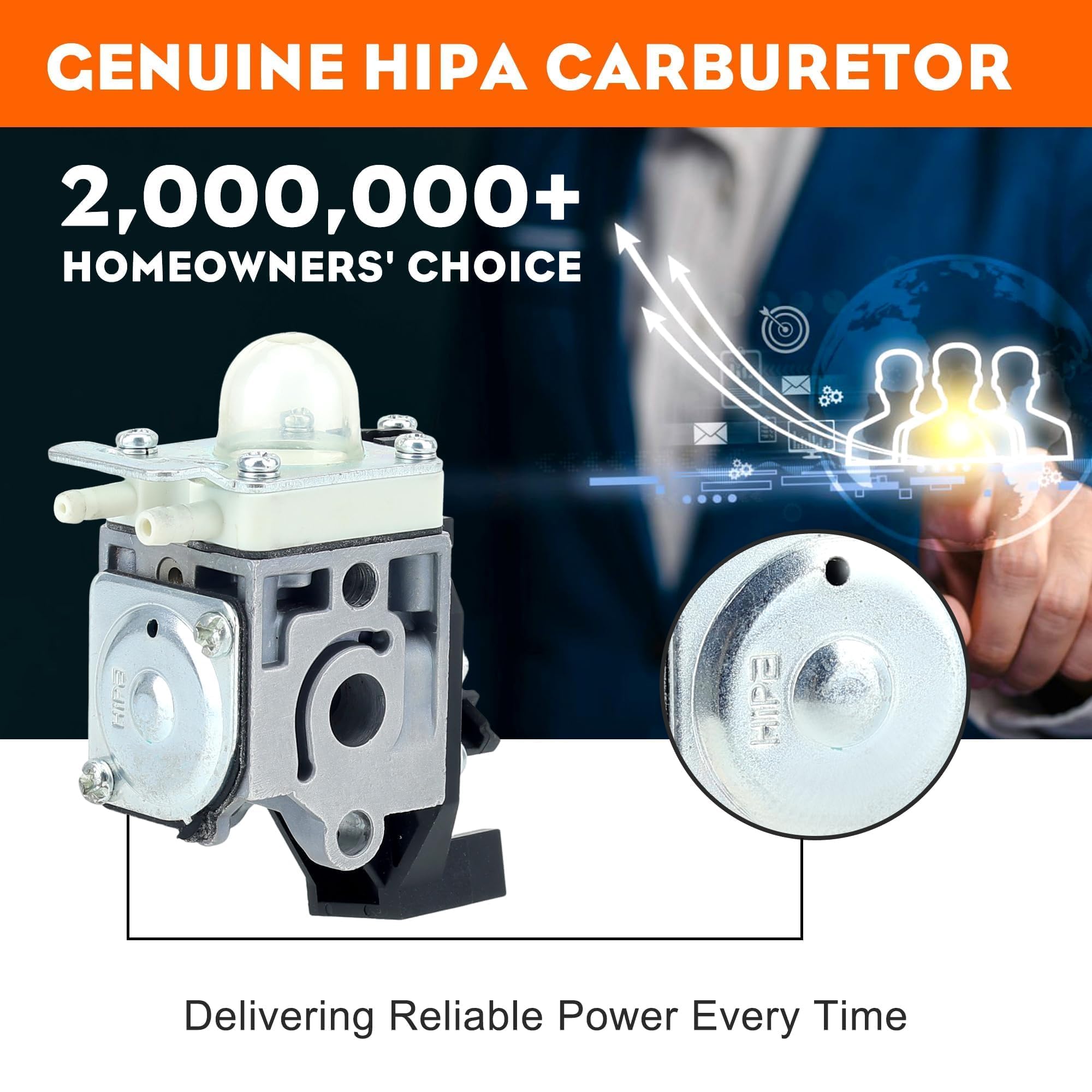 Hipa air filter and spark plug detail illustrating parts included for tune-up