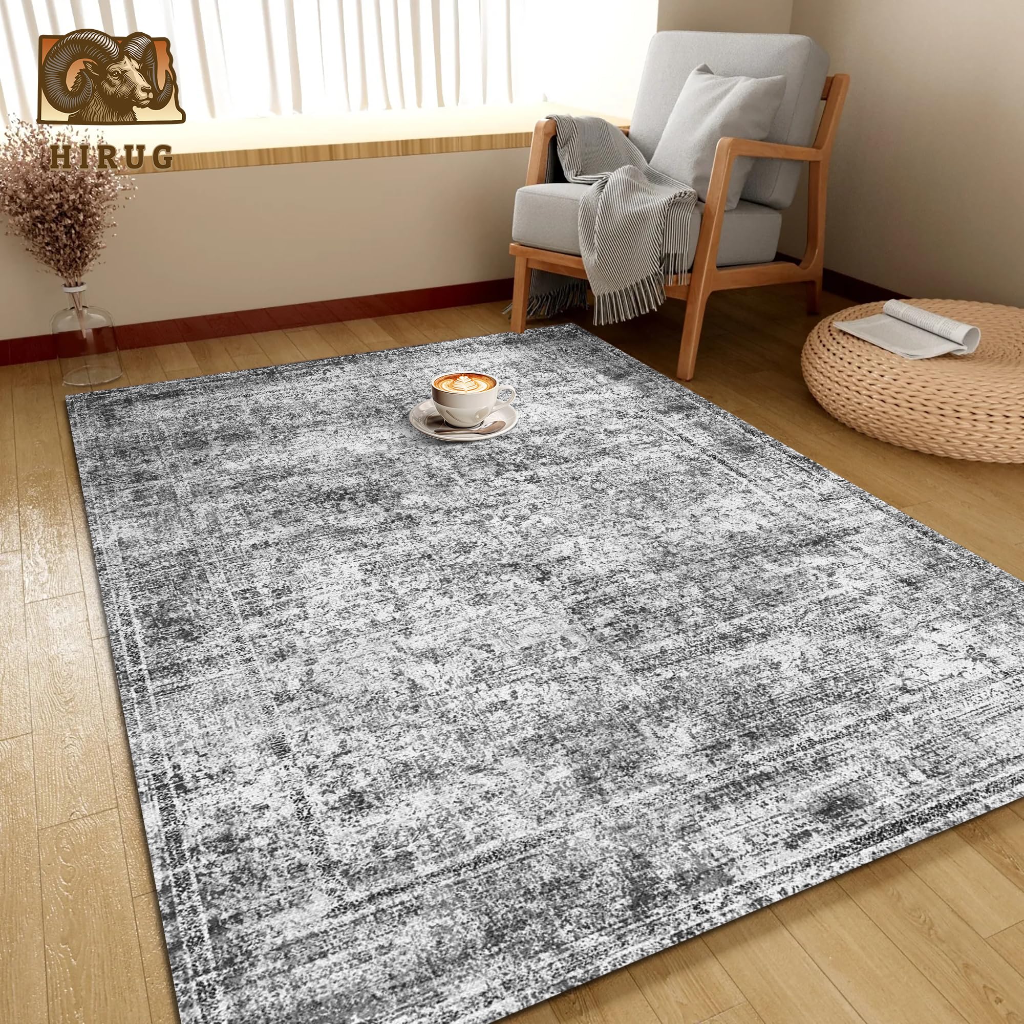 HIRUG folded rug showing thin, foldable design for easy storage and portability