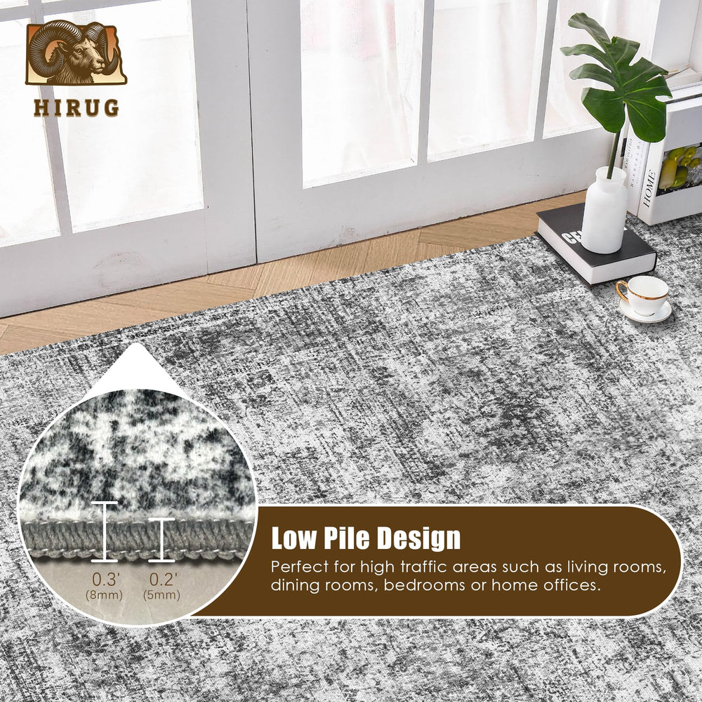 HIRUG rug in living room showing how vintage design anchors seating areas