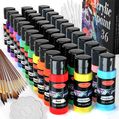 HissiCo front packaging showing 36 color bottles and box, organized for quick access