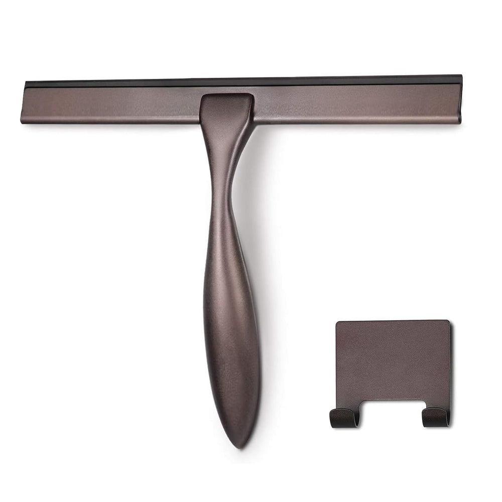 HIWARE front view bronze squeegee showing sleek stainless steel finish and 10-inch blade for durability