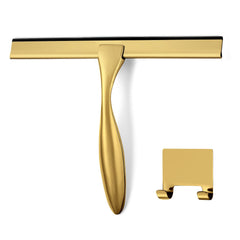 HIWARE front view of squeegee showing metal handle and 10-inch blade for faster cleaning
