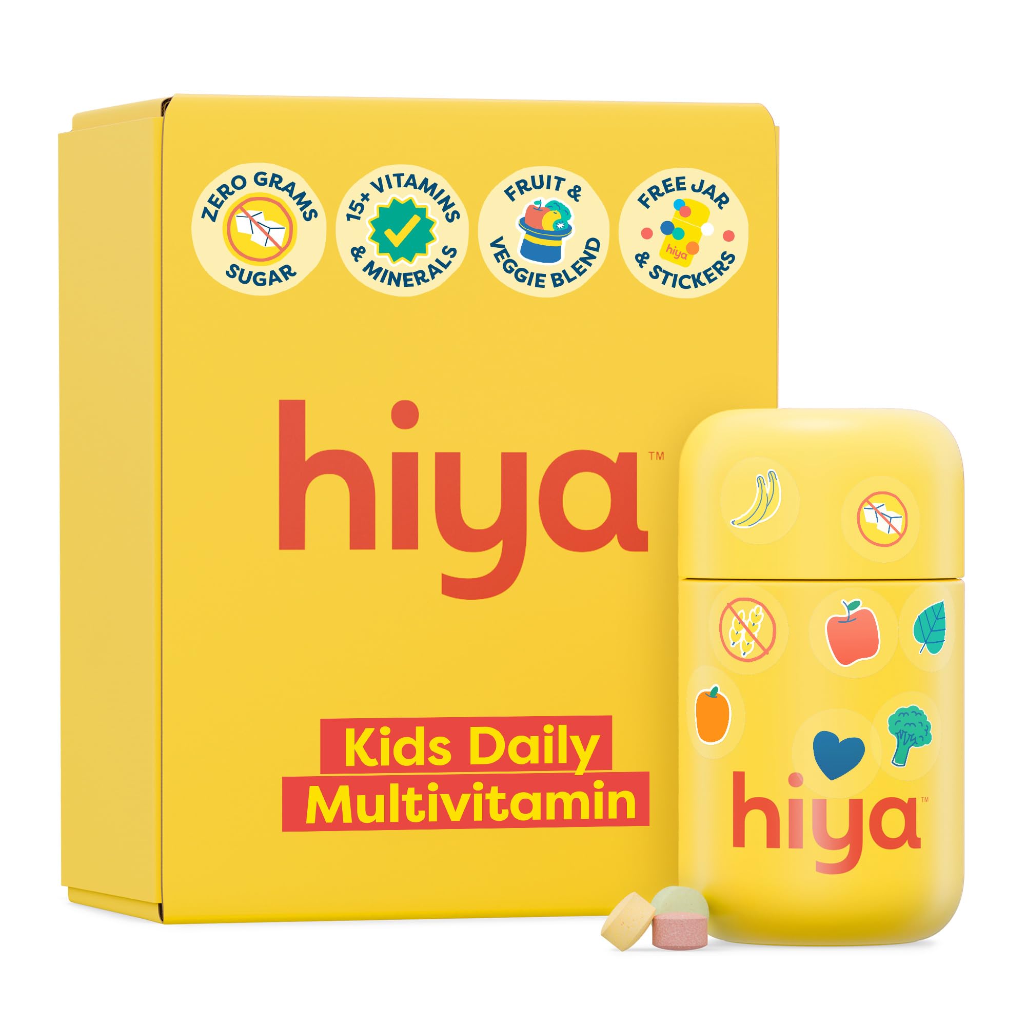 HIYA front glass bottle packaging showing clean-label benefit