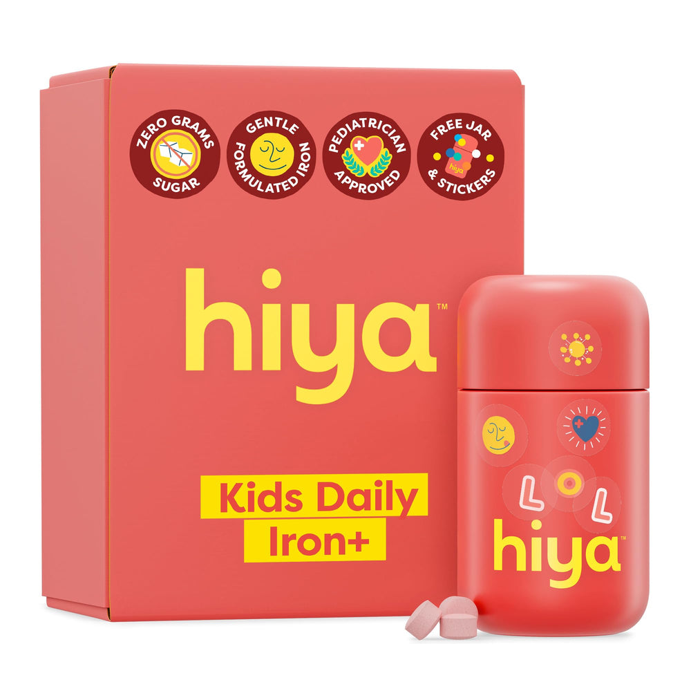 HIYA front packaging showing strawberry chewable for easy identification and shelf appeal