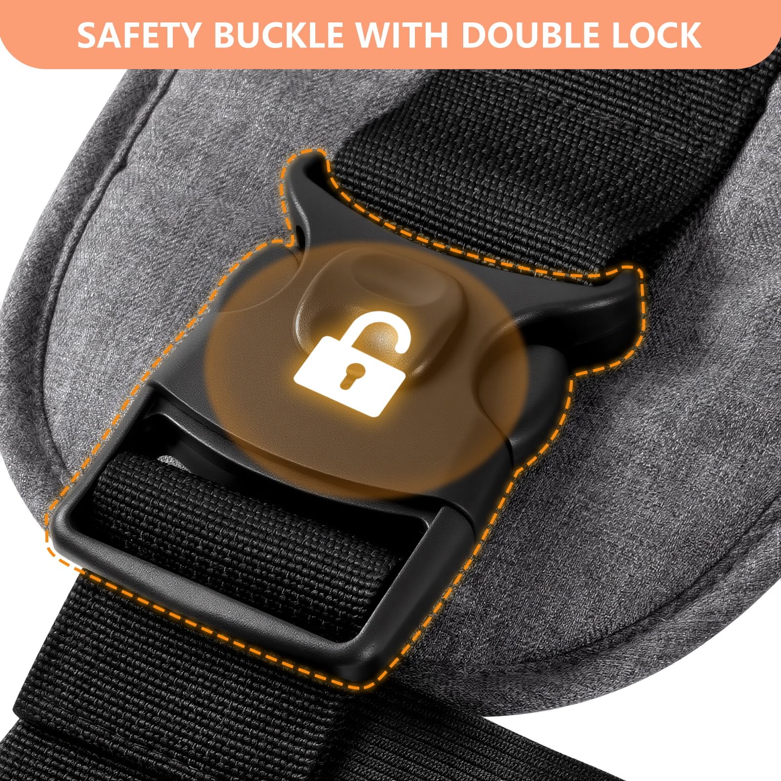 HKAI non-slip seat surface close-up for stable baby positioning