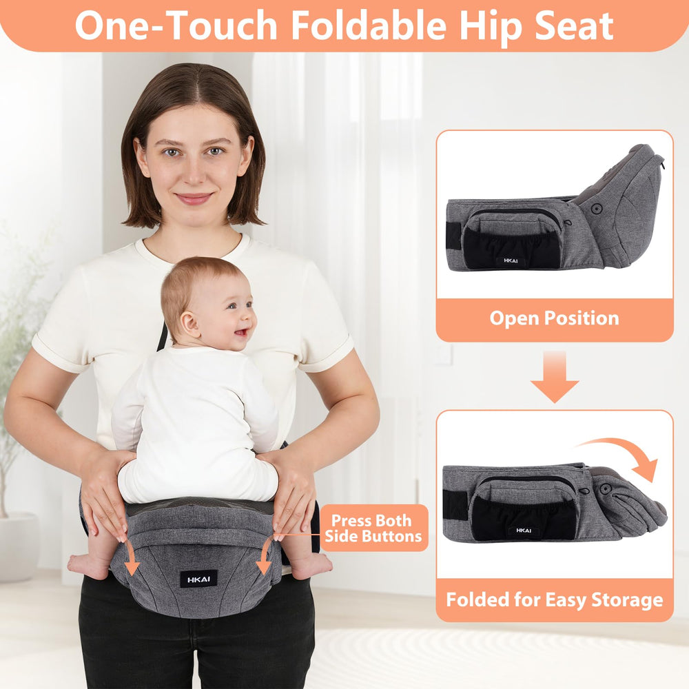 HKAI side profile with infant illustrating safe seated position