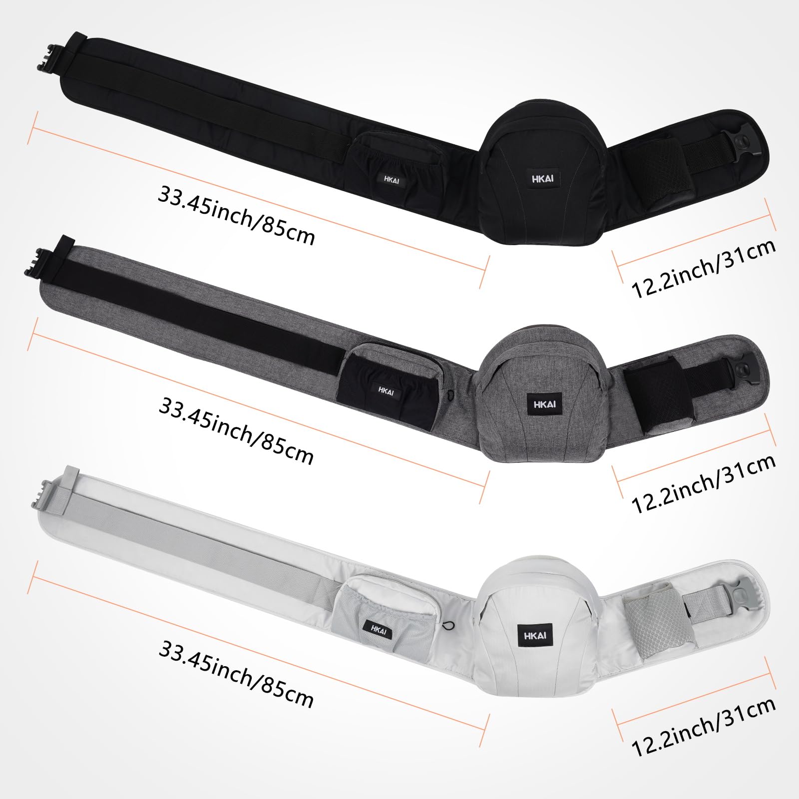 HKAI size scale comparison showing carrier proportions for parents