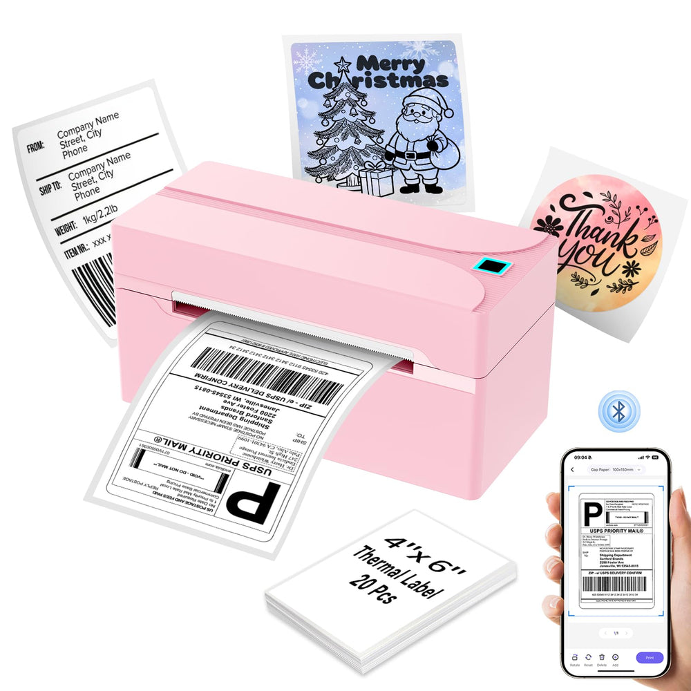 HKHKPI front view compact label printer shows small footprint and fast printing benefit
