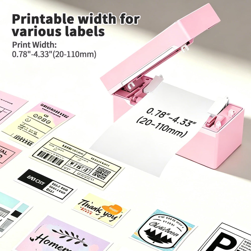 HKHKPI printed 4x6 shipping label on tabletop showing sharp barcode readability