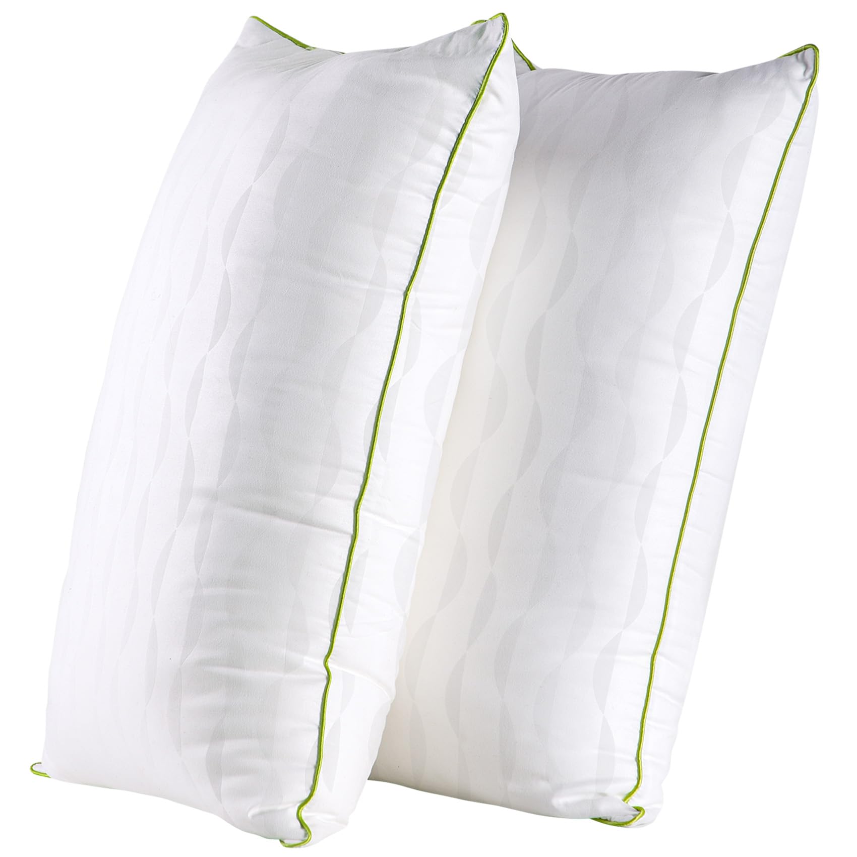 HKYLRAN front view of king pillows shows plush look and easy setup