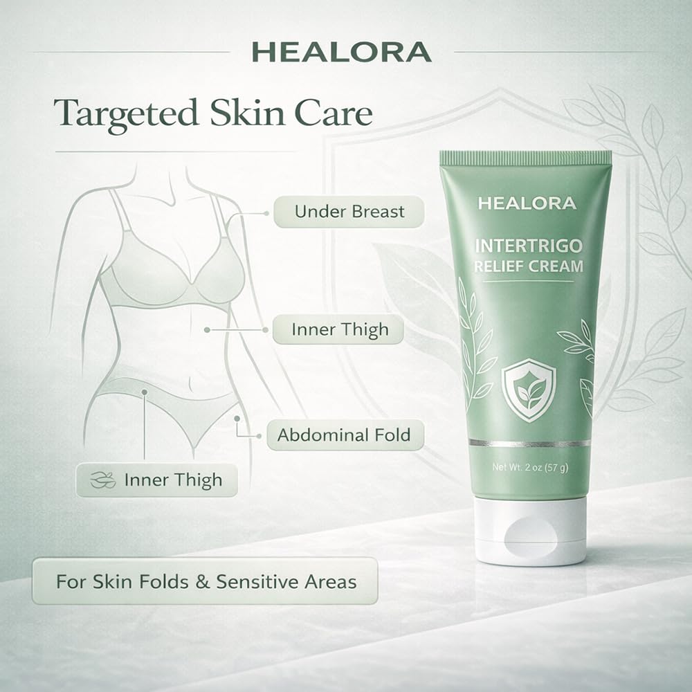 Hlonns Healora applied under-breast demonstration illustrating friction relief and comfort