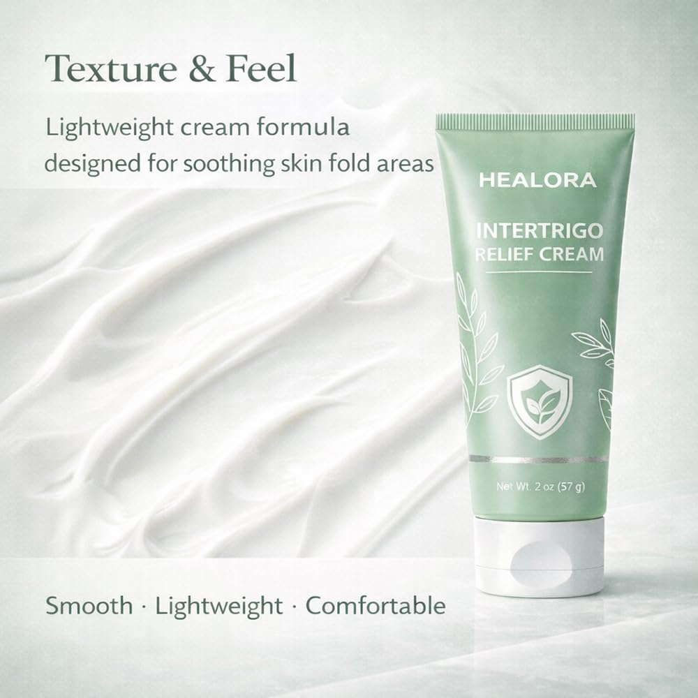 Hlonns Healora 2 oz travel jar inside a bag for on-the-go skin fold comfort