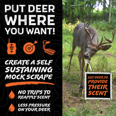 HODAG on licking branch illustrating mock-scrape setup to attract deer