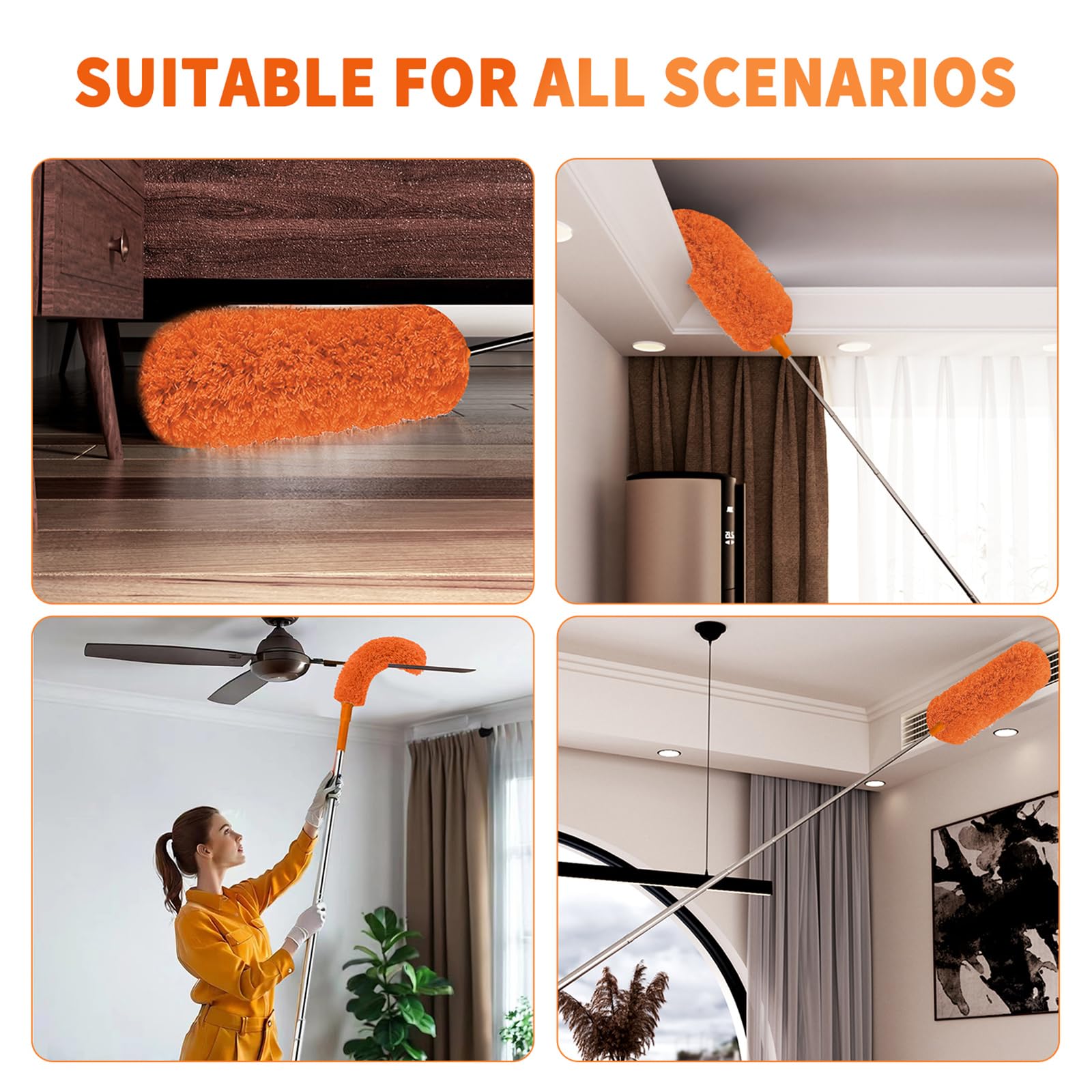 Hohoky ultra-fine microfiber head detail attracting and holding dust