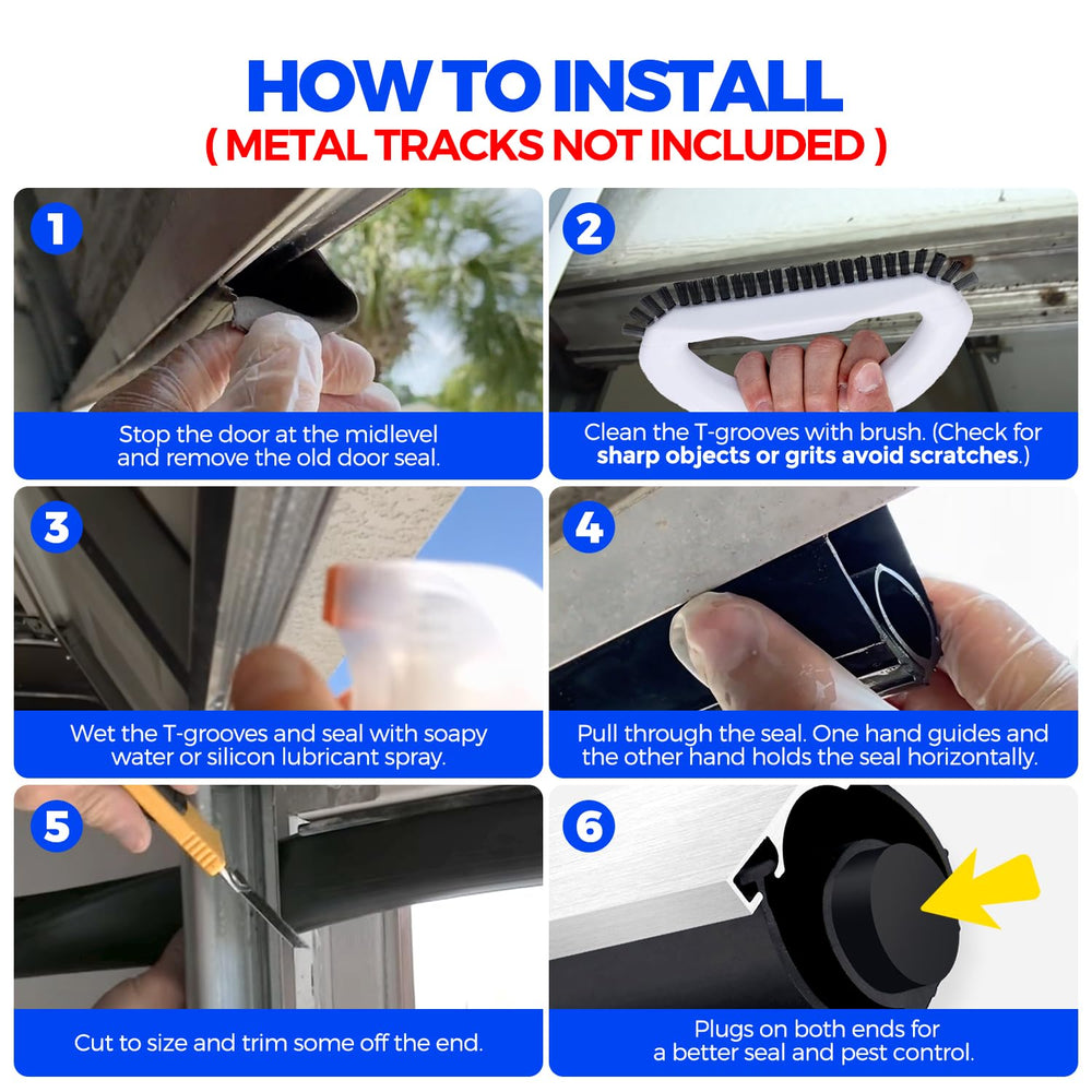 Holikme sliding seal into T-track installation simplifying DIY setup