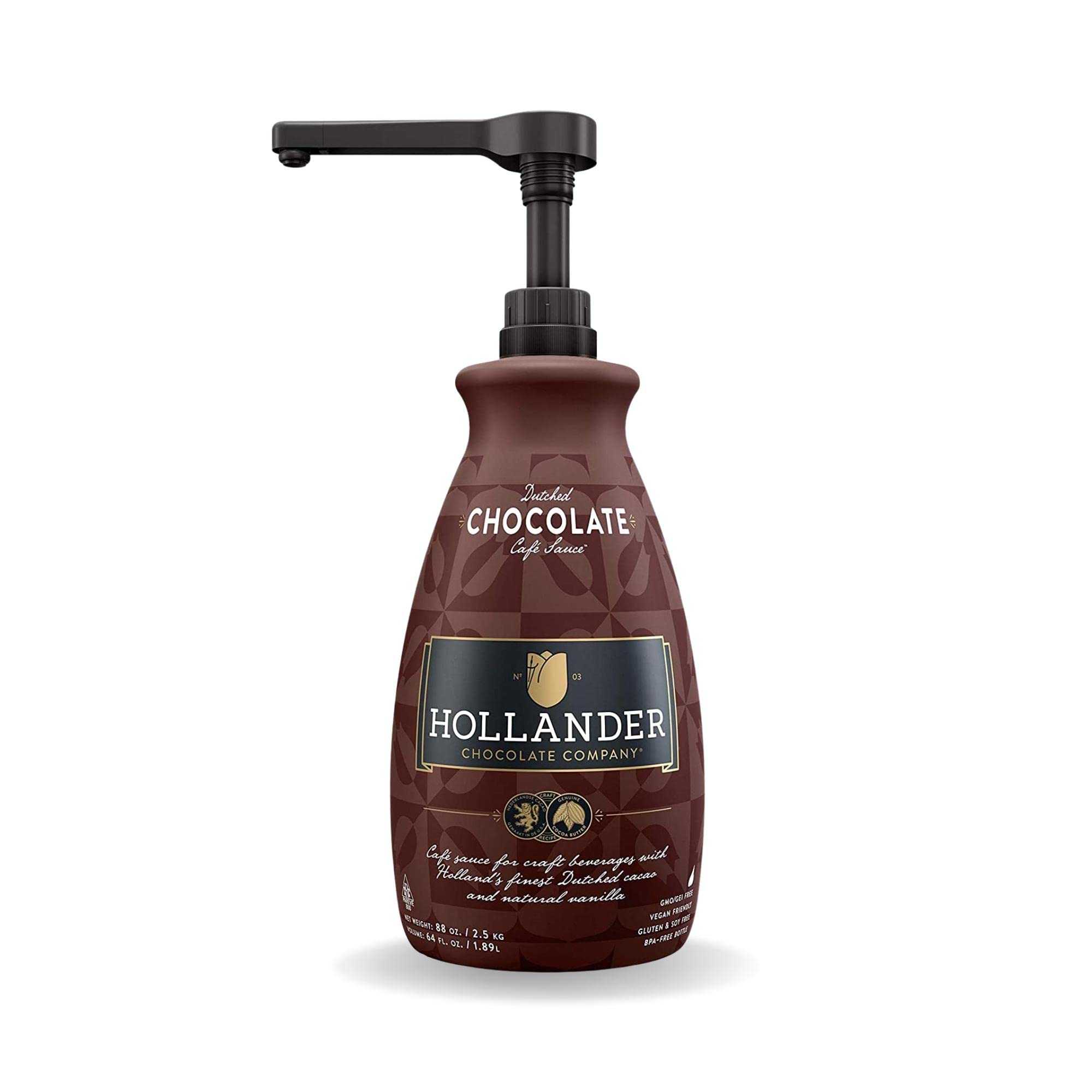 Hollander bottle front packaging showing label and 89 oz size for bulk use