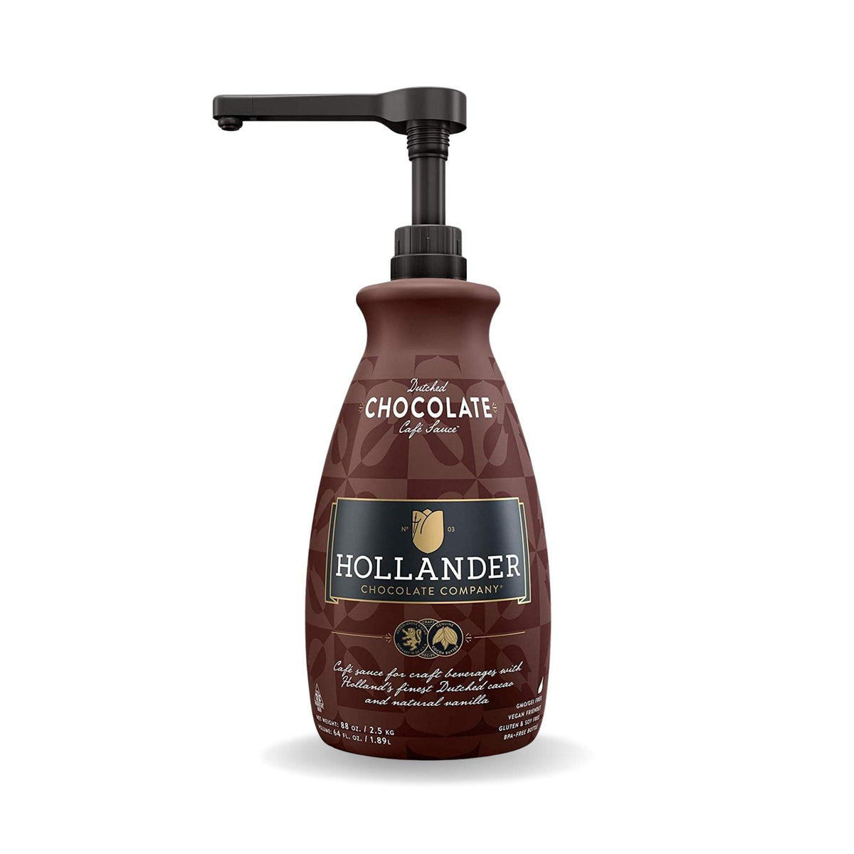 Hollander bottle front packaging showing label and 89 oz size for bulk use