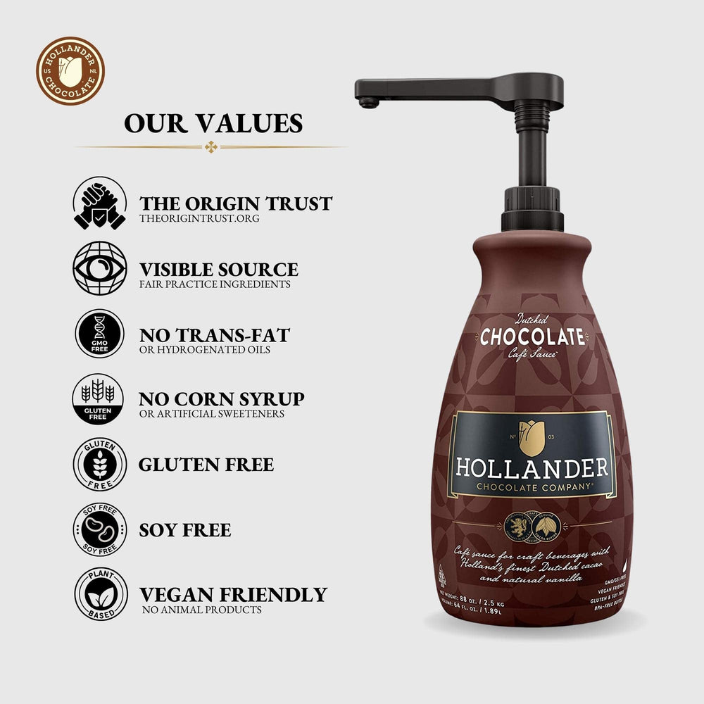 Drizzle of Hollander sauce over ice cream highlighting decadent topping benefit