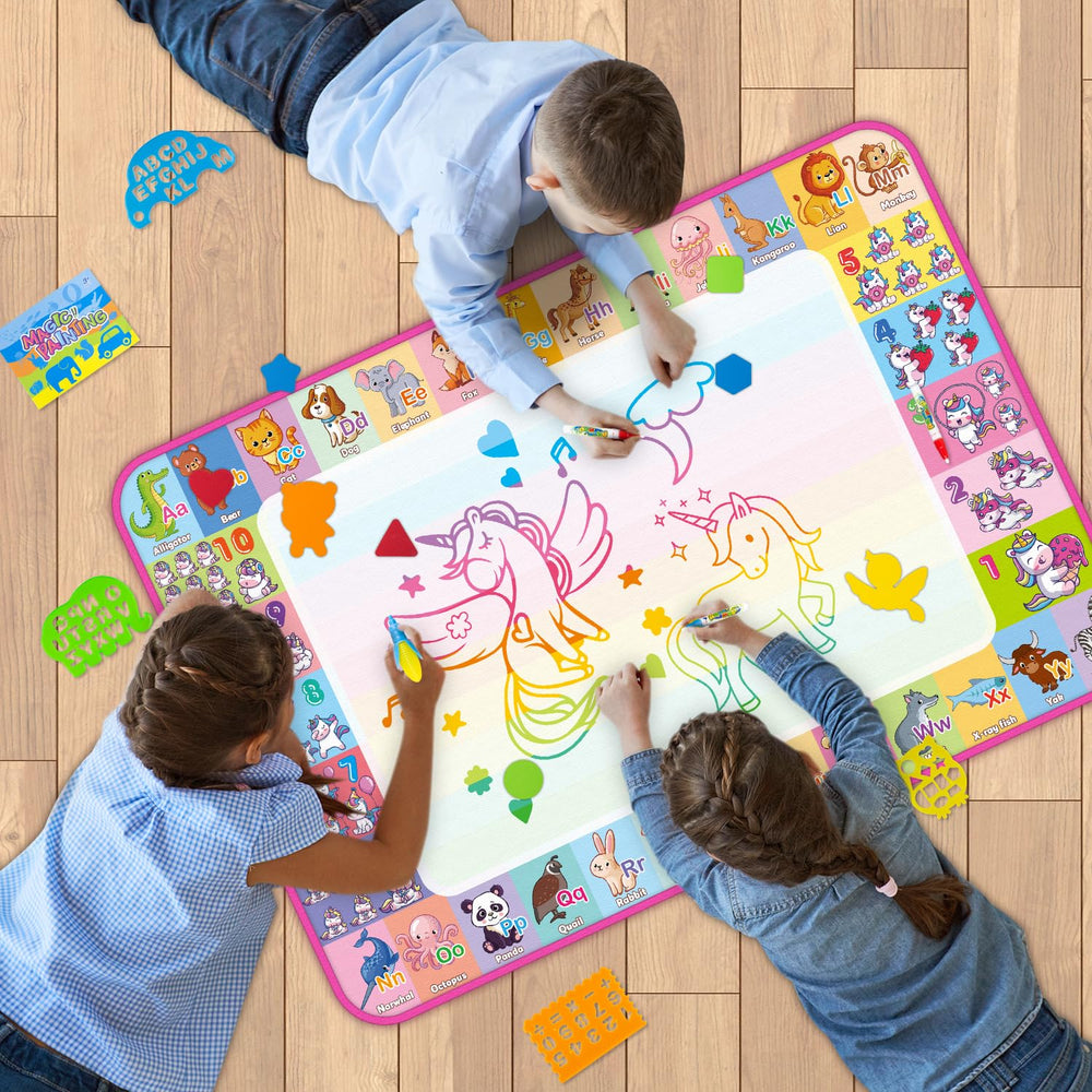 Hollyhi box with mat and included pens, molds, templates for ready-to-play gifting