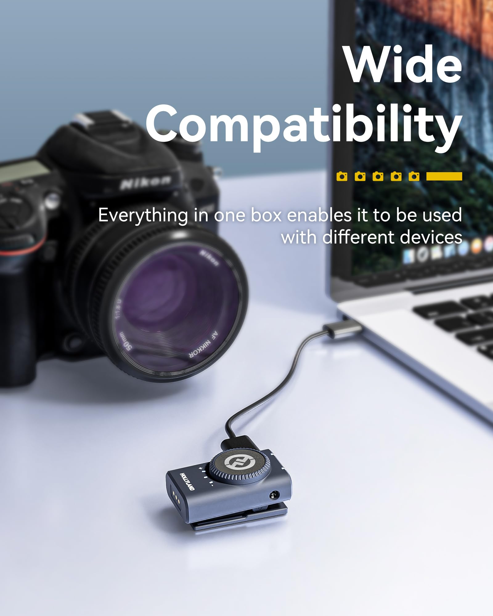 HollyView Lark M2 used in a vlogging setup, clear voice capture on location