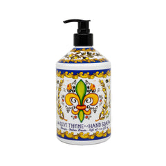 Home & Body Company pump closeup highlighting durable dispenser and easy use