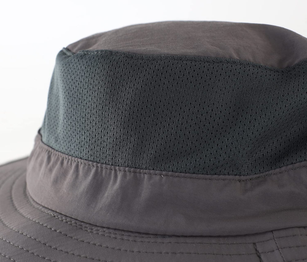 Home Prefer hat worn on boat demonstrating sun protection benefit