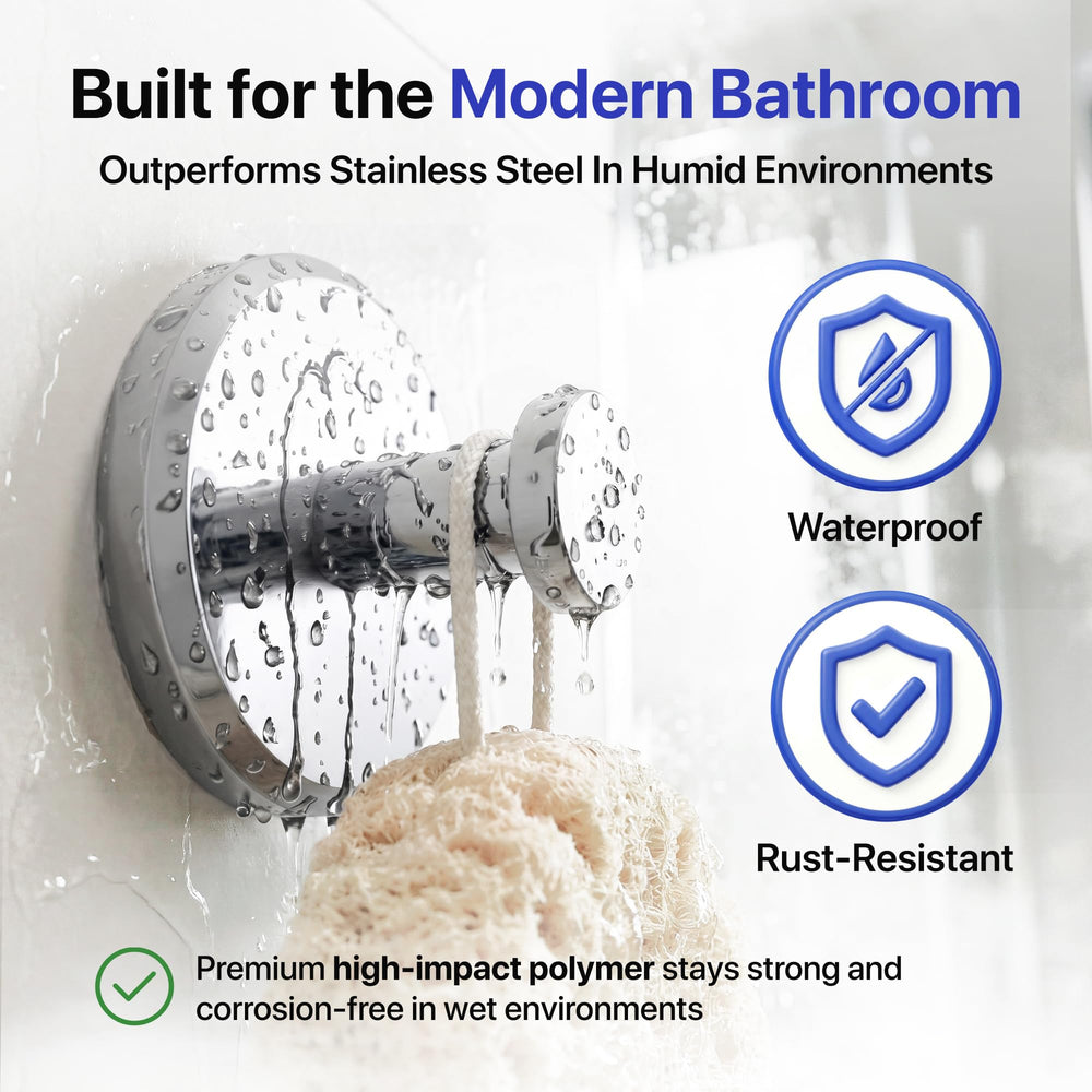 HOME SO hook mounted on glass shower door holding towel for practical use
