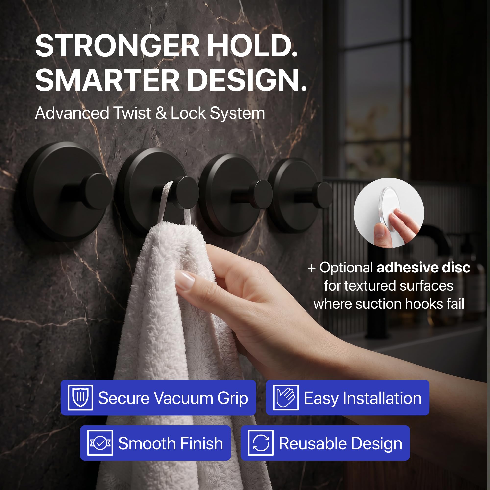 HOME SO close texture shot of suction cup showing flexible material and secure grip