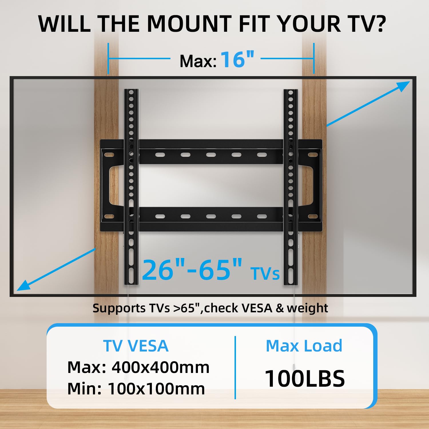 HOME VISION side view demonstrating 1 inch low-profile benefit