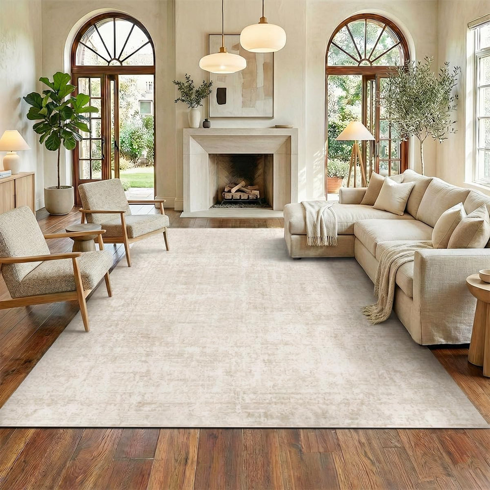 Homemate front view of 8x10 vintage rug showing overall design and style benefit