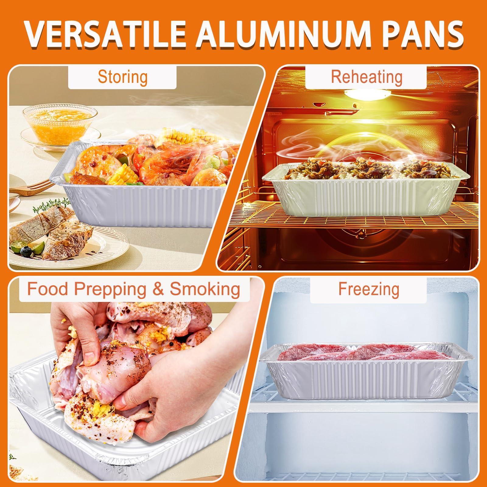 Homewarm stacked pans next to ruler for size and bulk storage clarity