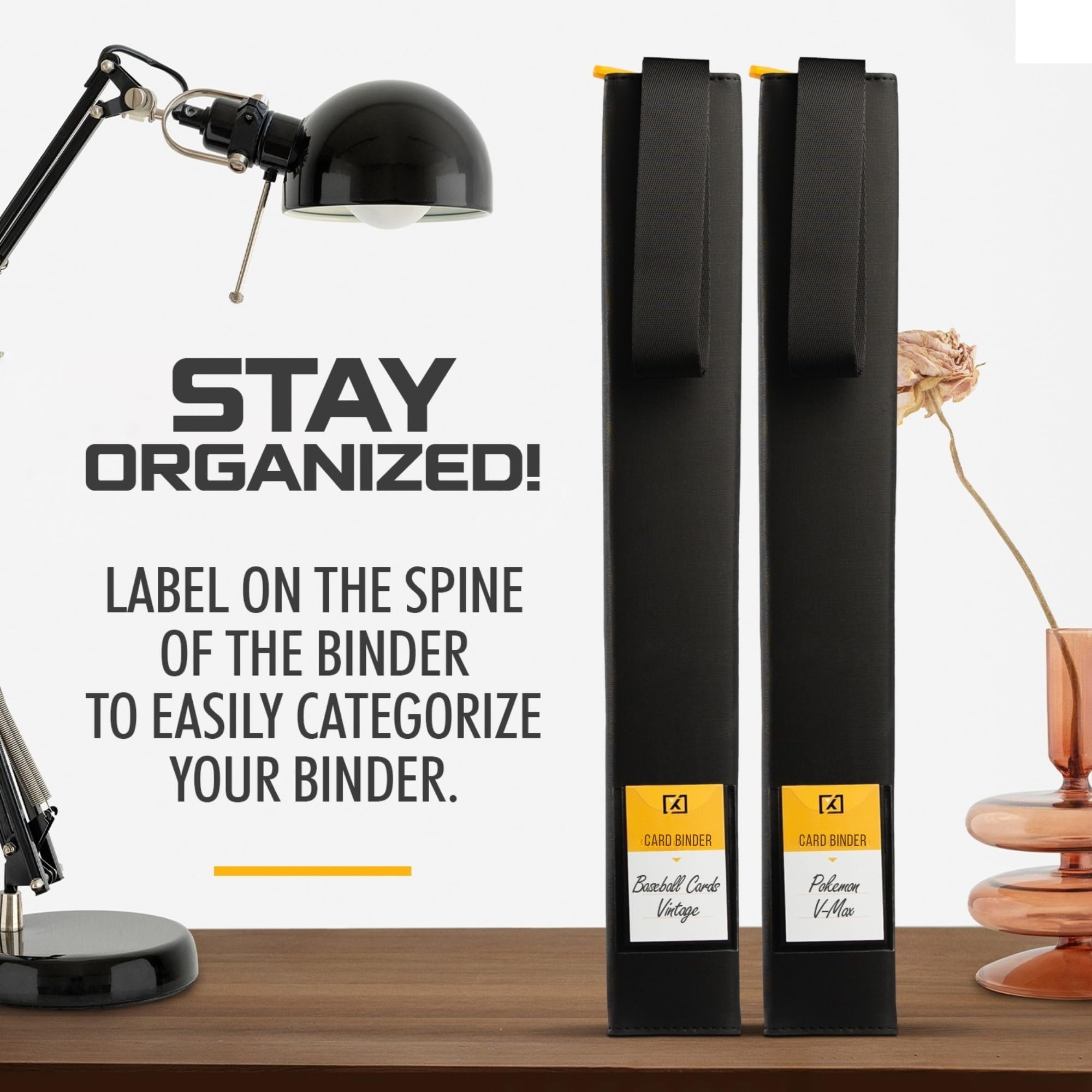 HOMEXPRO binder spine label close-up for easy identification and shelf organization benefit