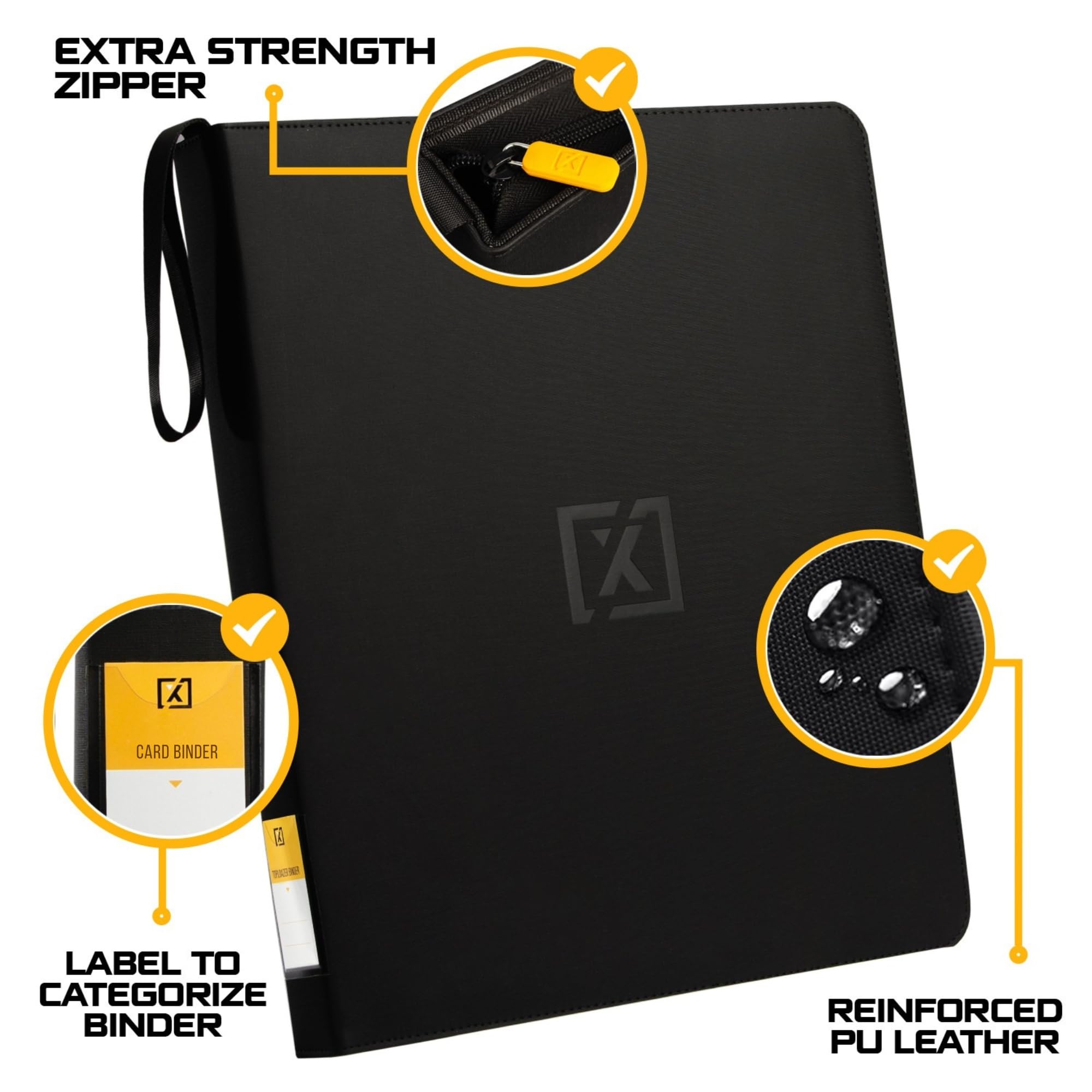 HOMEXPRO clear top-loading case close-up demonstrating secure card protection benefit