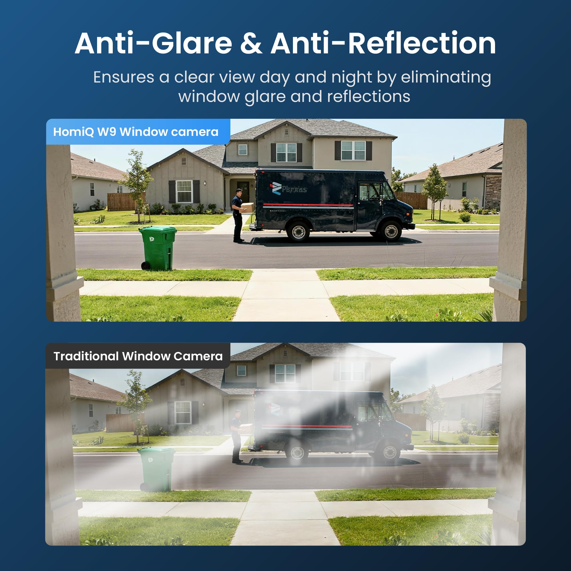 HOMIQ LIFE ColorVue AI color night vision image showing vibrant nighttime footage clarity