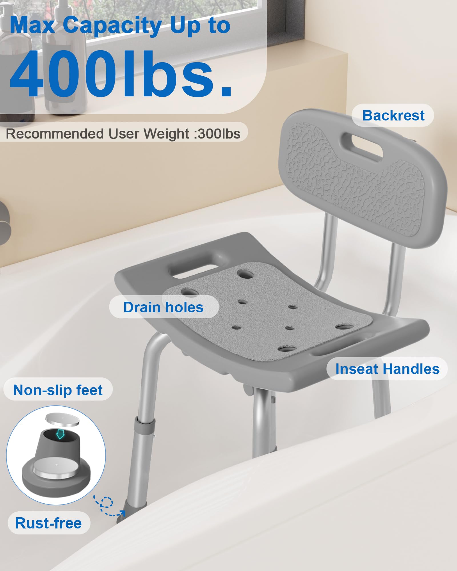HOMLAND removed backrest showing tool-free detachment and flexible configuration benefit