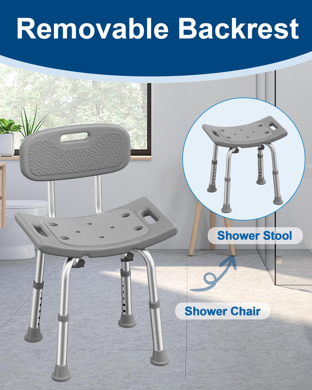 HOMLAND wide non-slip rubber feet detail for secure grip on wet surfaces benefit
