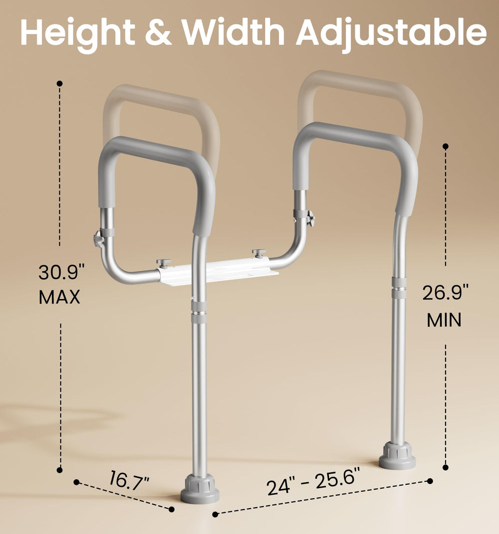 HOMLAND rail in use with person standing safely from toilet