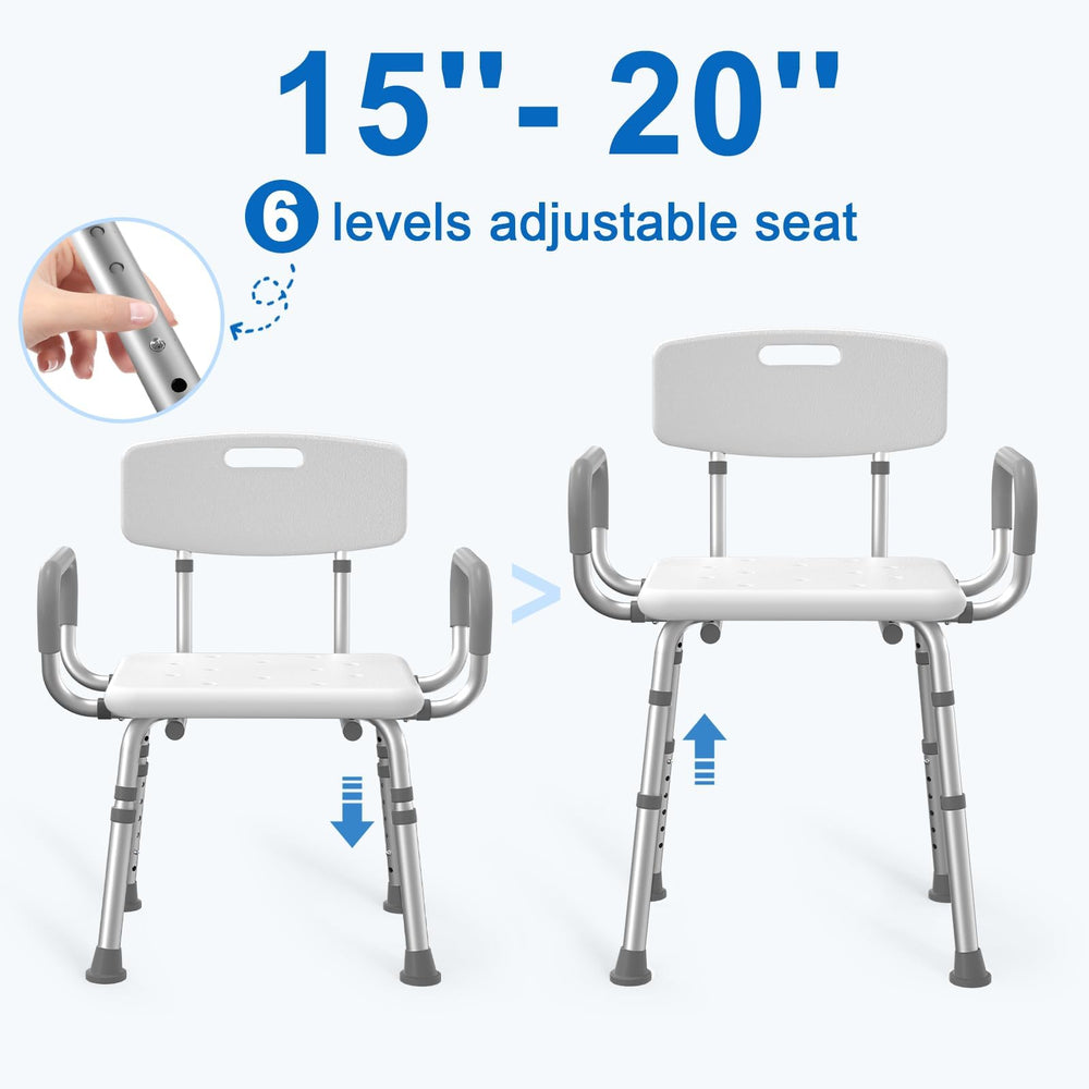 HOMLAND adjustable leg mechanism showing 1-inch increments for personalized fit benefit