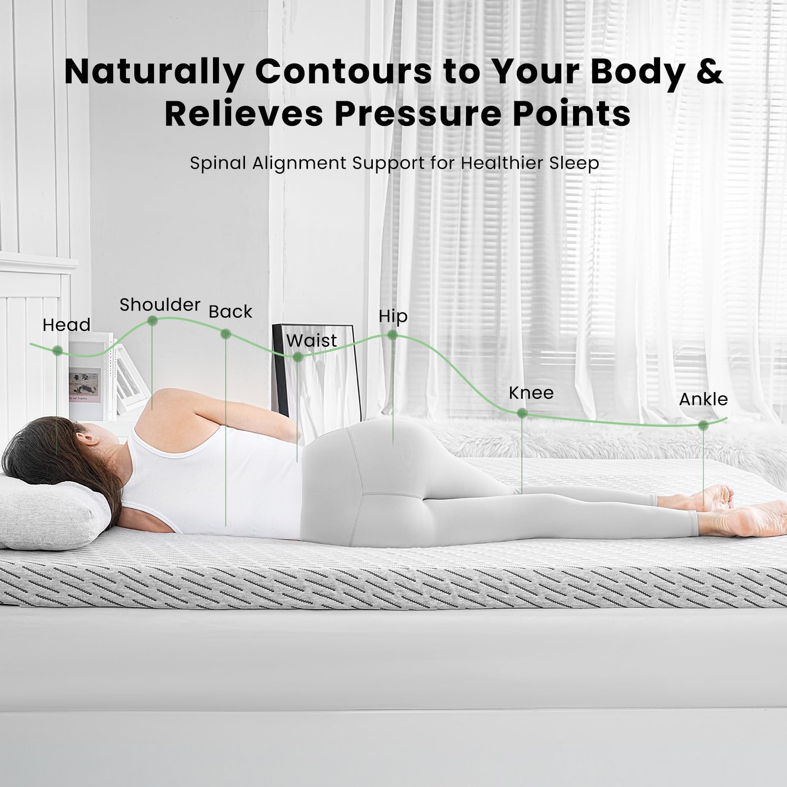 HOMRELEXA ventilated foam cutaway highlighting airflow and breathability