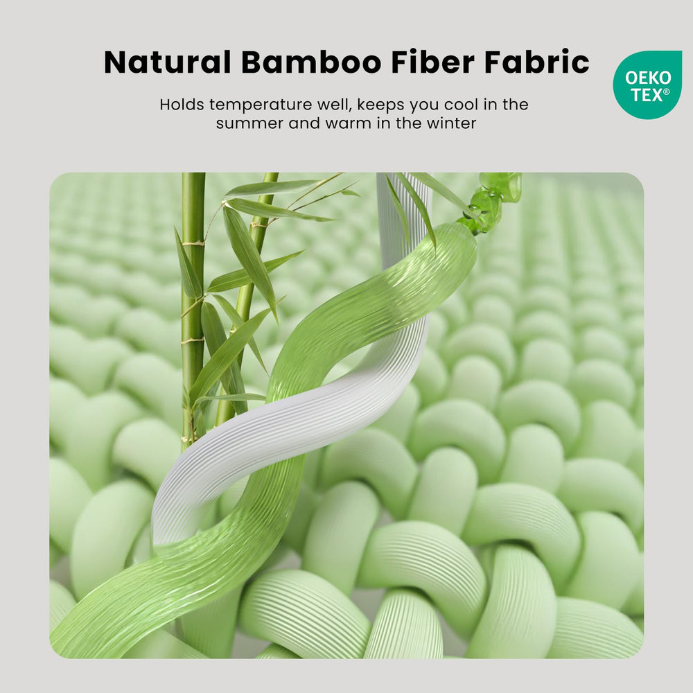 HOMRELEXA removable zippered bamboo-derived cover for easy washing