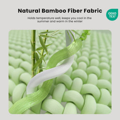 HOMRELEXA removable zippered bamboo-derived cover for easy washing