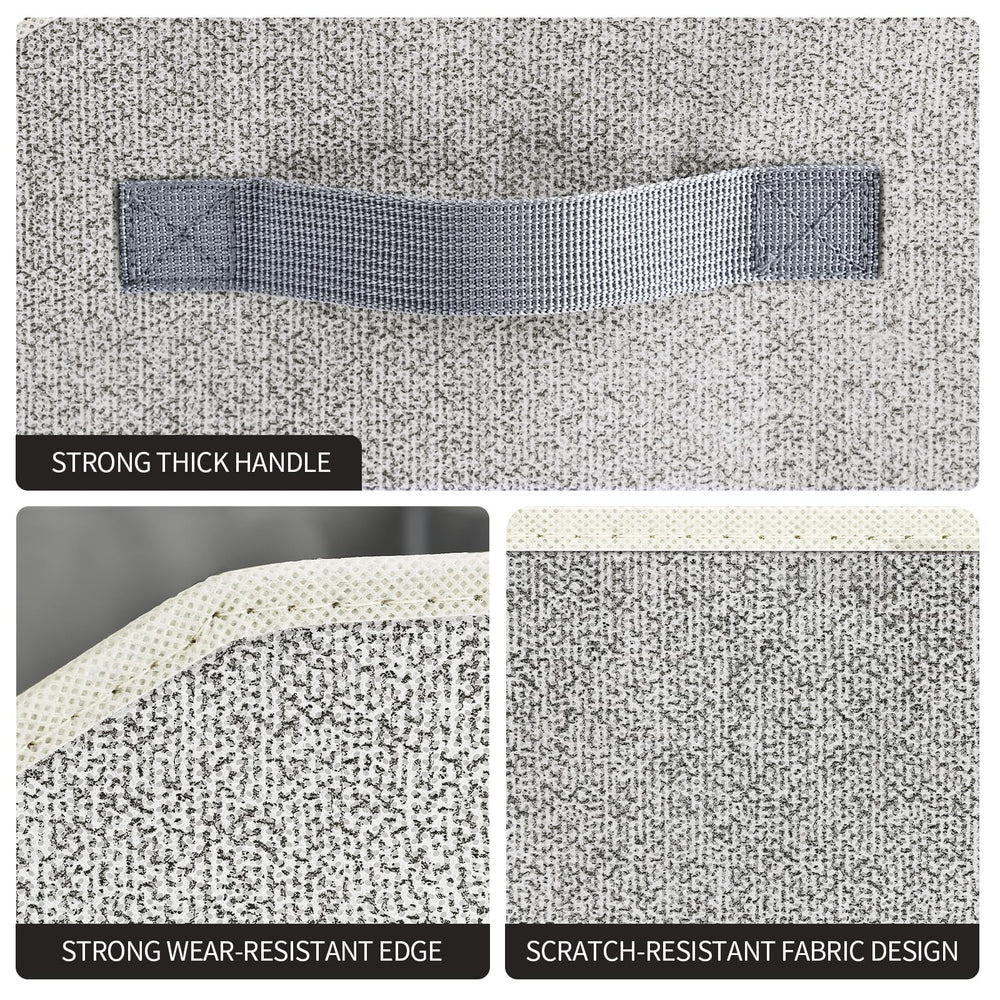 Homsorout filled with towels showing neat stacking and dust protection