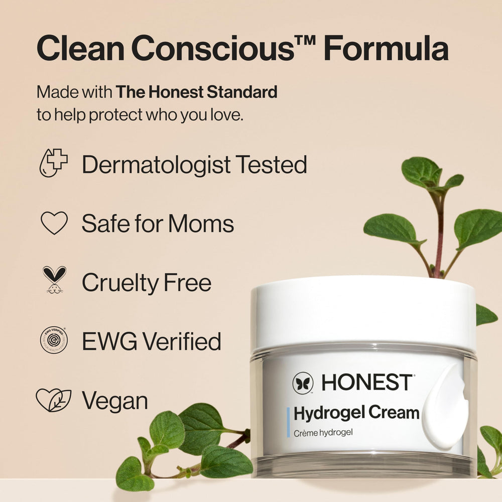 Honest Beauty hyaluronic acid graphic showing multi-weight hydration benefits