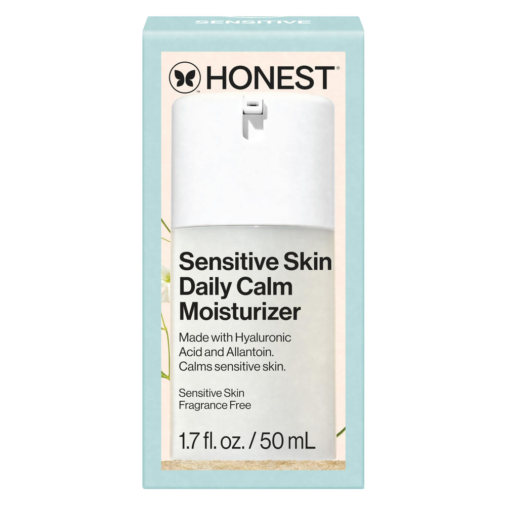 Honest Beauty outer packaging and box showing hypoallergenic, fragrance-free messaging