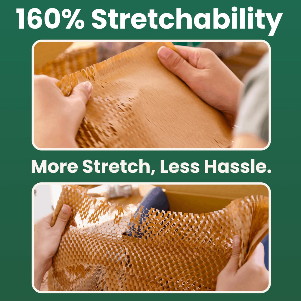 Honey Flex expanded honeycomb close-up showing cushioning cells and protection