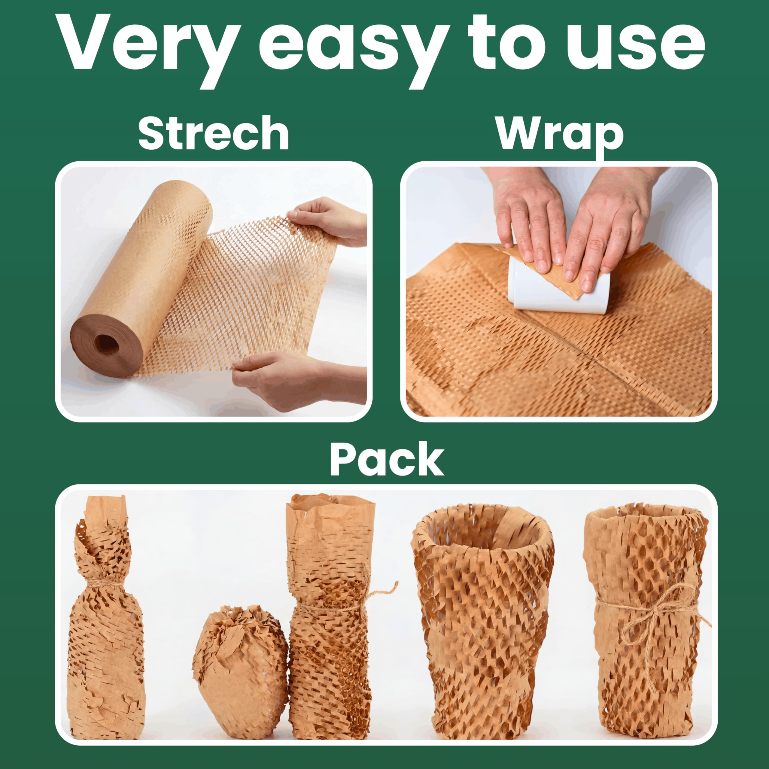Honey Flex wrapping glassware in use demonstrating brand protection for fragile items