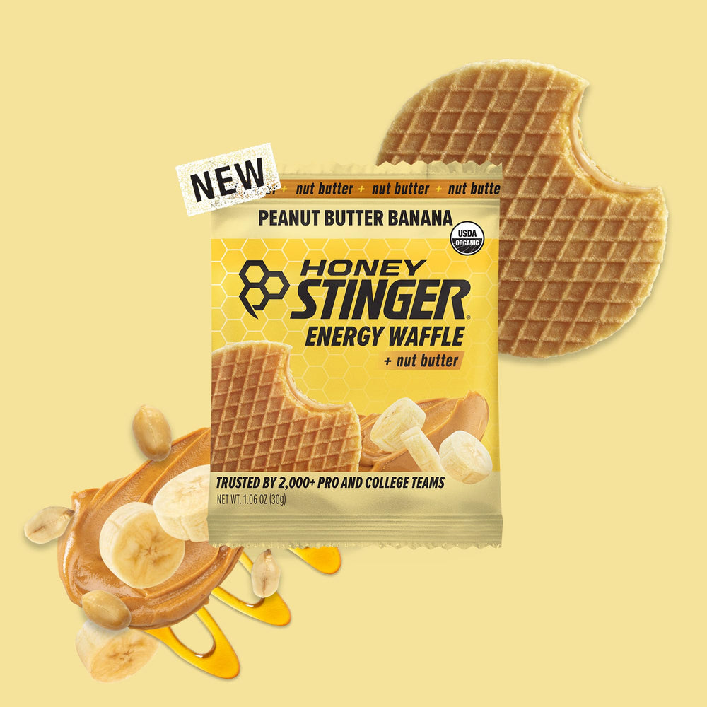 Honey Stinger individually wrapped waffle portion ideal for on-the-go fueling