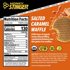 Honey Stinger waffle cross-section revealing honey-infused caramel filling and gluten-free texture for digestibility