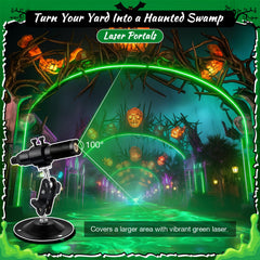 HoneyFair lasers cutting through low-lying fog demonstrating enhanced depth and spooky mood
