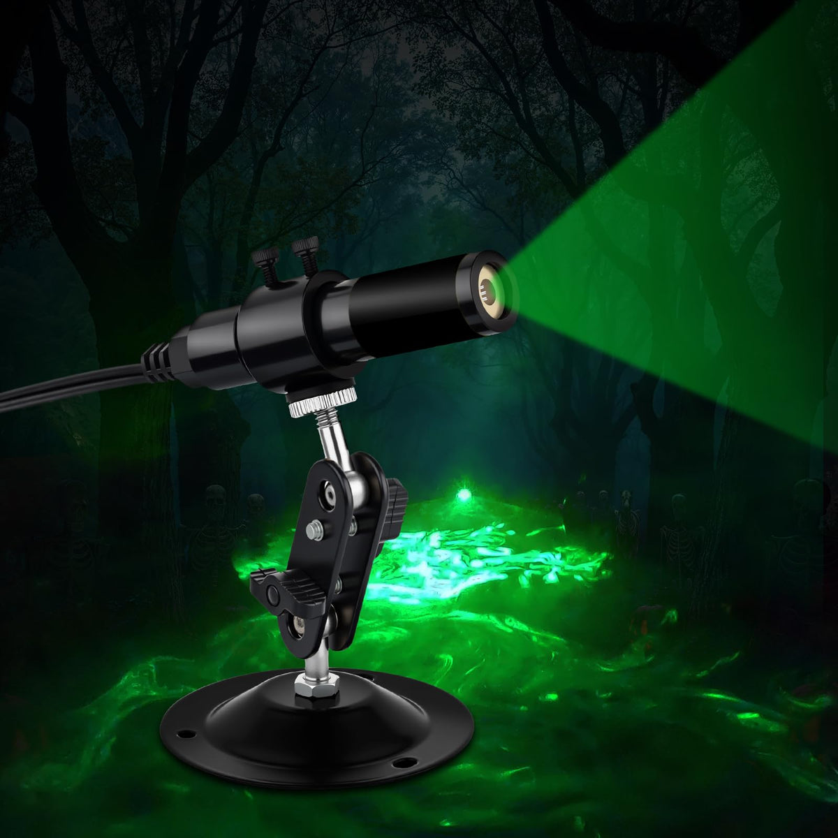 HoneyFair front view of green laser projector showing compact design and quick setup benefit